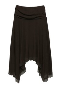 ASYMMETRIC - MIDI - A-snit nederdel - brown