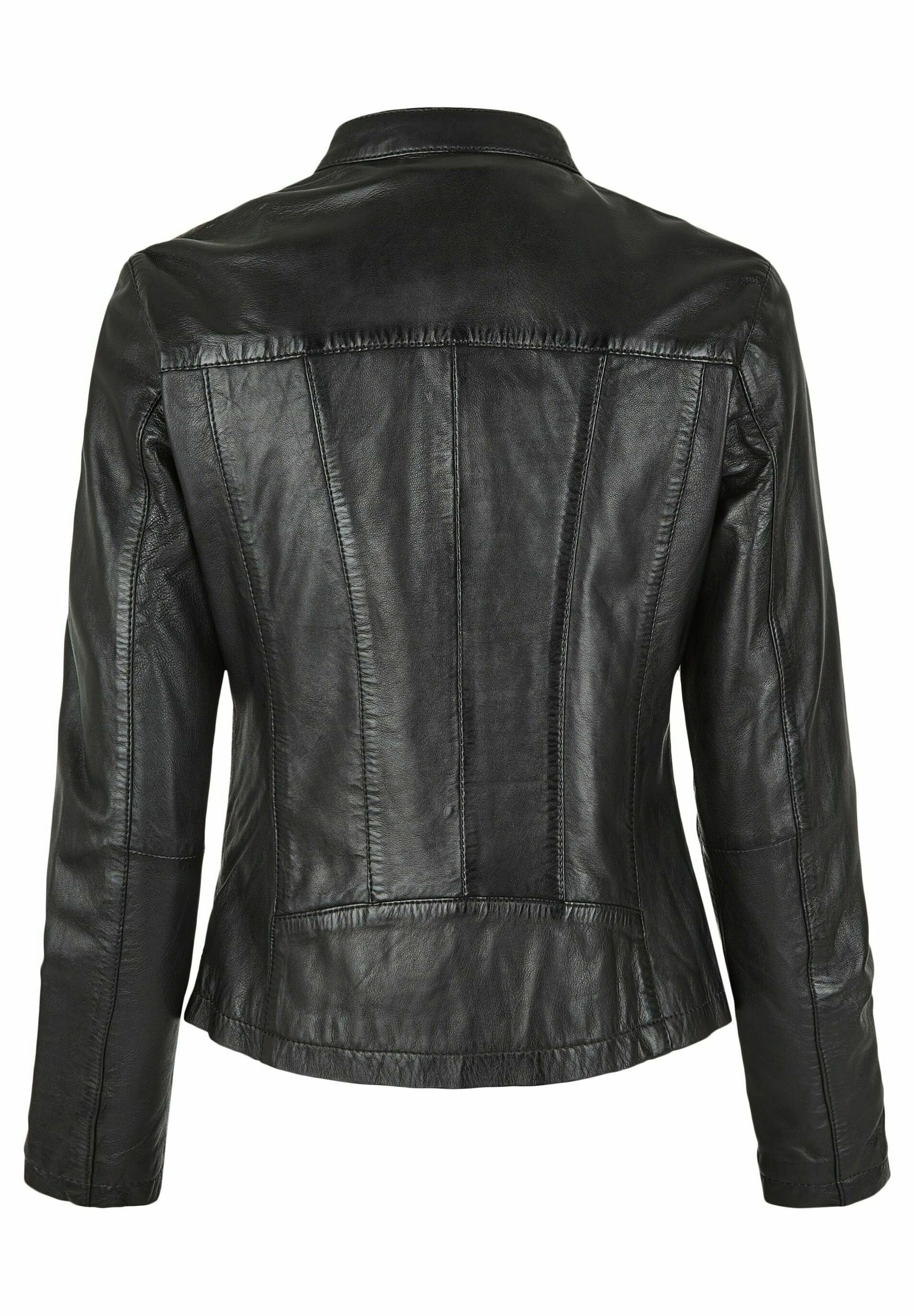 7eleven SELATINA - Leather jacket - schwarz/black - Zalando