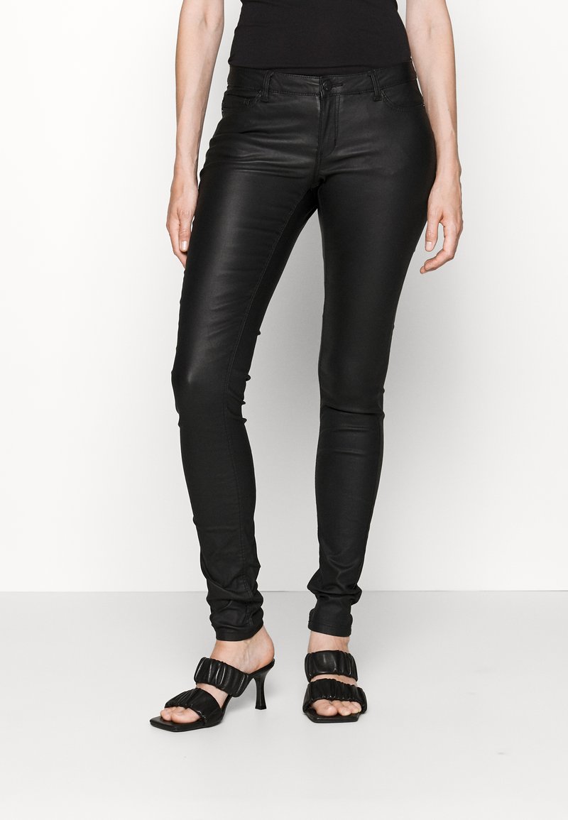 Noisy May Tall NMALLIE COATED TALL - Παντελόνι - black