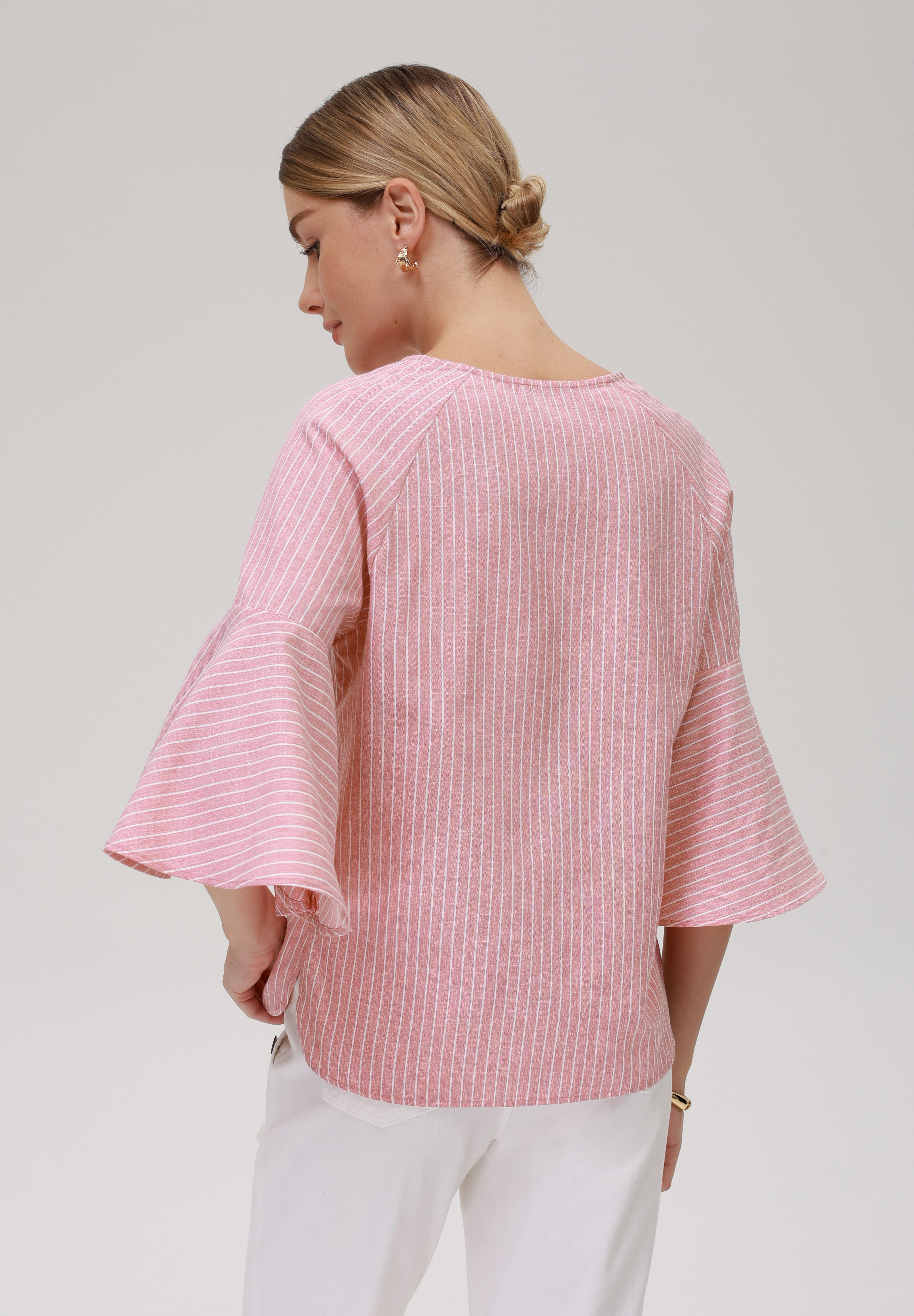 売れ筋商品|||ビーヤング シャツ レディース トップス BYISTRIBE - Button-down blouse - shell pink mix ビーヤング シャツ レディース トップス BYISTRIBE - Button