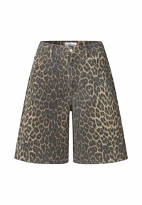 Denim shorts - leopard mist