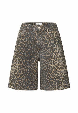 Global Funk Denimové šortky - leopard mist
