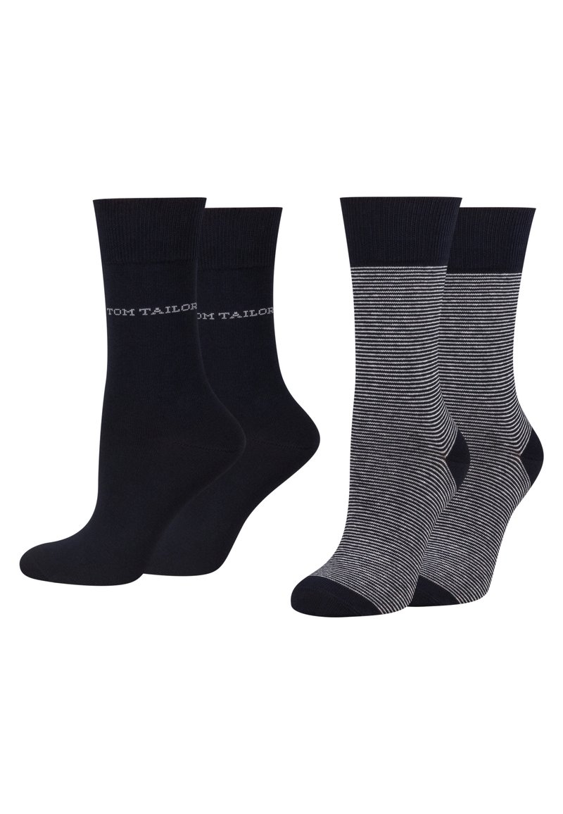 TOM TAILOR 4ER BASIC STRIPE - Socken - paar navy