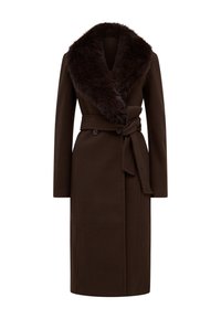 MONICA WRAP - Klasisks mētelis - dark chocolate