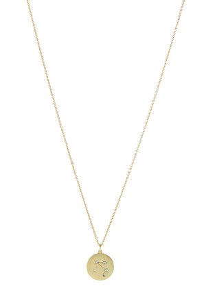 LIBRA ZODIAC SIGN COIN NECKLACE - Halskette - gold-coloured/crystal