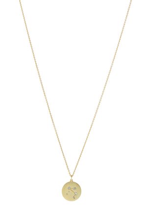 LIBRA ZODIAC SIGN COIN NECKLACE, GOLD-PLATED - Halsband - gold-coloured/crystal