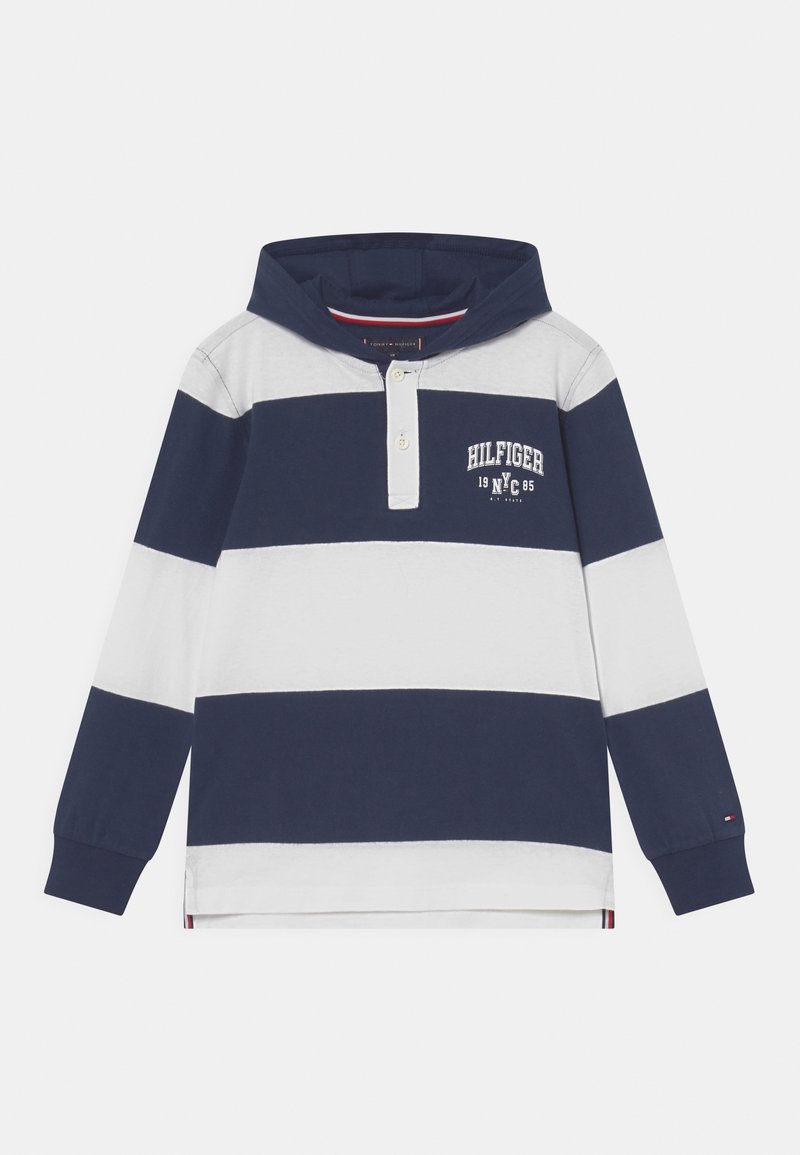 Tommy Hilfiger RUGBY STRIPE HOODED - Huppari - dark blue/white