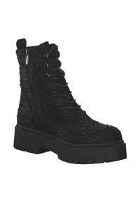 La Strada Plateaustiefelette - black micro stones