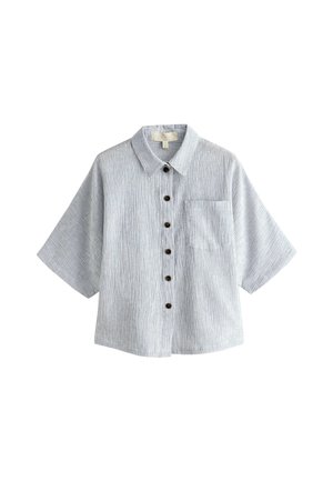 PETITE FIT - TEXTURED SHORT SLEEVE  - Blúzka so zapínaním na gombíky - white