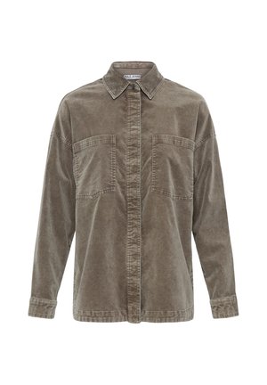 PULZ, PZFIBA LS SHIRT - Blúzka so zapínaním na gombíky - walnut