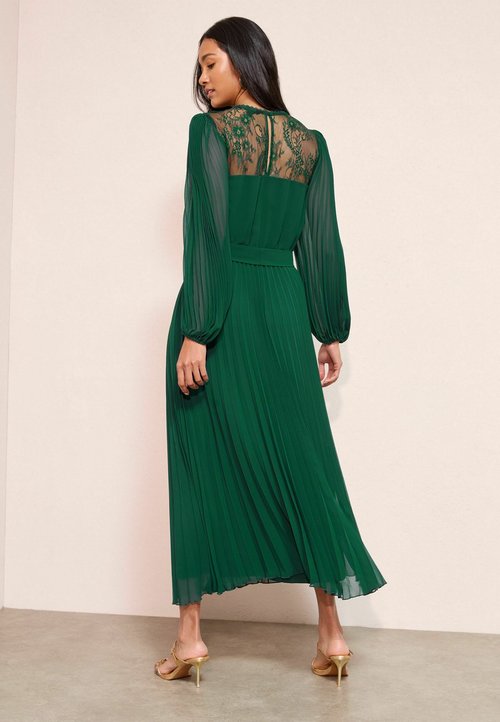knee length dresses for ladies Deep Teal Lace Detail Maxi Dress Small main image 1