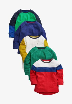 COLOURBLOCK LONG SLEEVE T-SHIRTS 5 PACK - Maglietta a manica lunga - green
