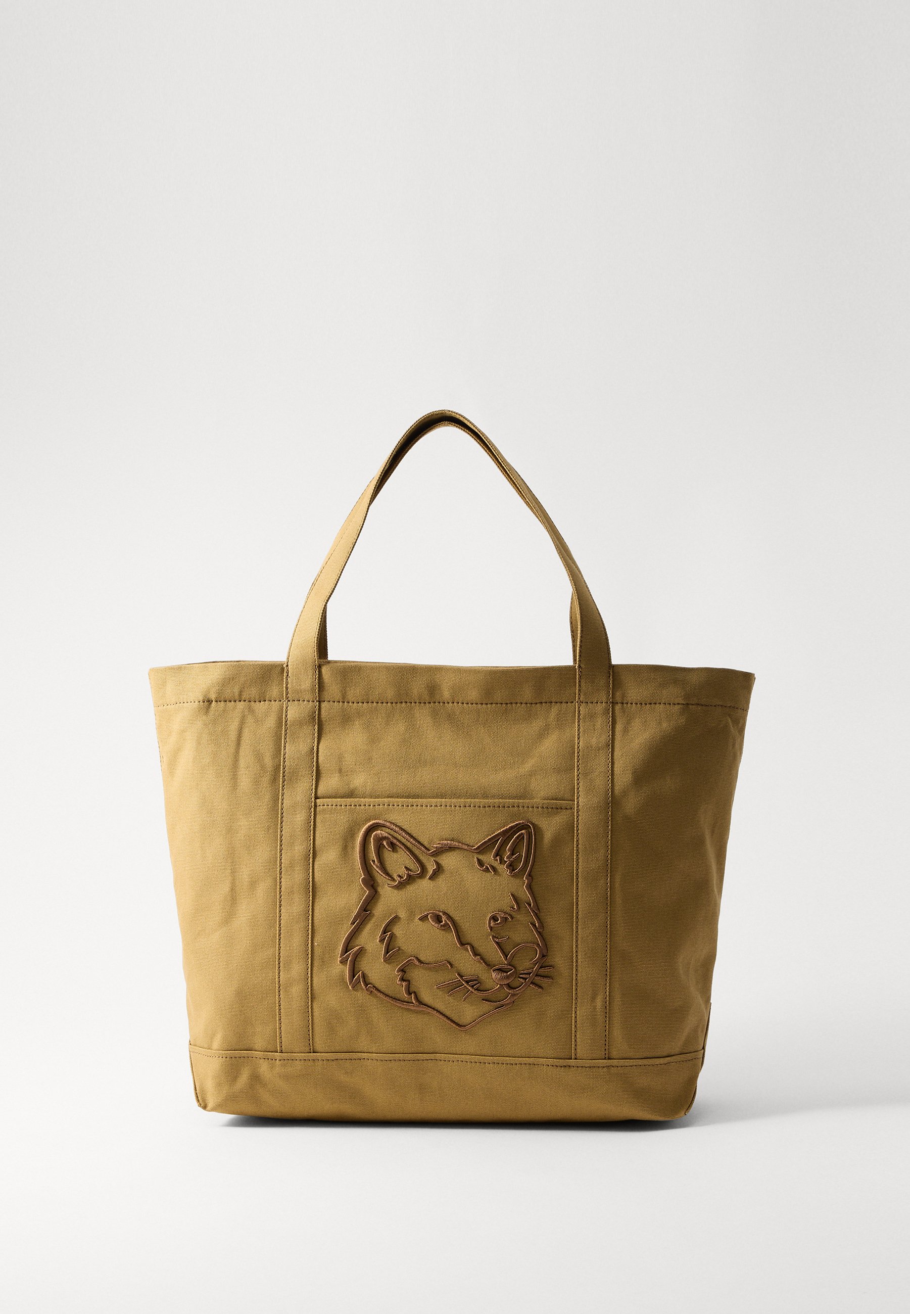 Maison Kitsuné FOX HEAD LARGE UNISEX - Tote bag - chesnut