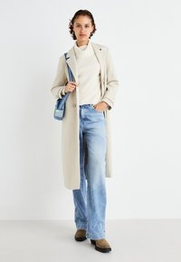 ONLY ONLKATIA SADDLE ROLL NECK - Maglione - whitecap gray melange