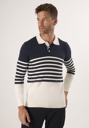 STRIPED - Poloshirt - dark blue