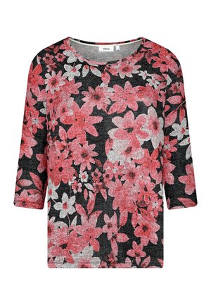 MIT BLÜTEN-PRINT  - Strickpullover - red-black