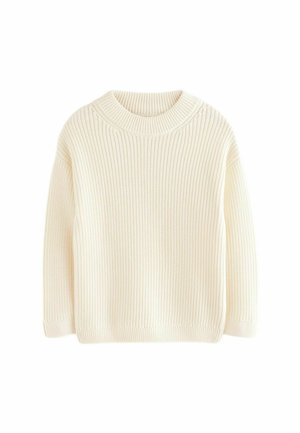Stickad tröja - cream