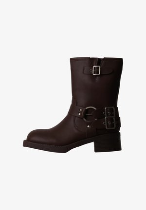 JOIA PARIS, BOTTINES À ZIP JOIA - Bottines de cowboy / motard - marron