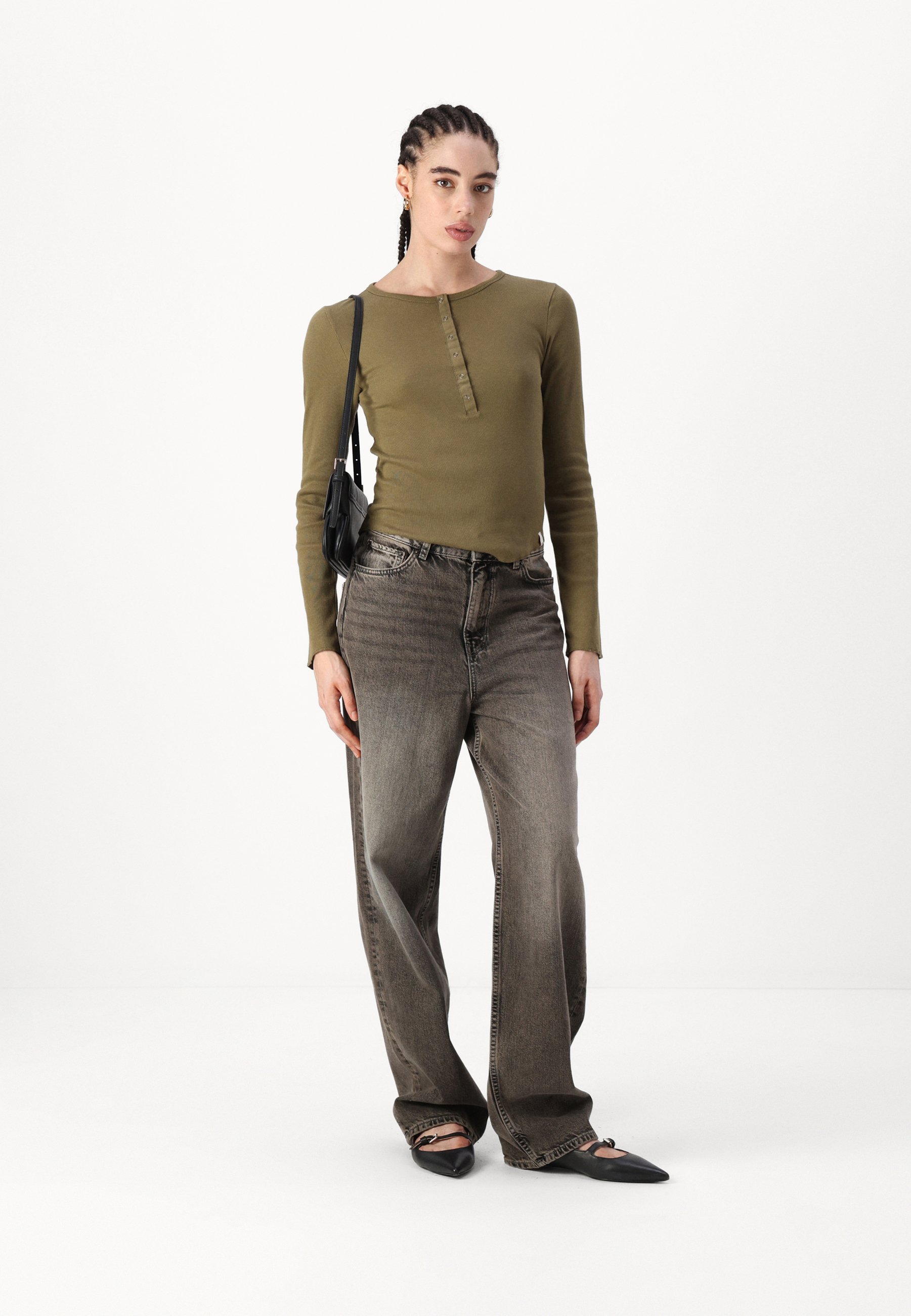 JJXX JXERIN - Wide Leg - medium brown denim/brown - Zalando