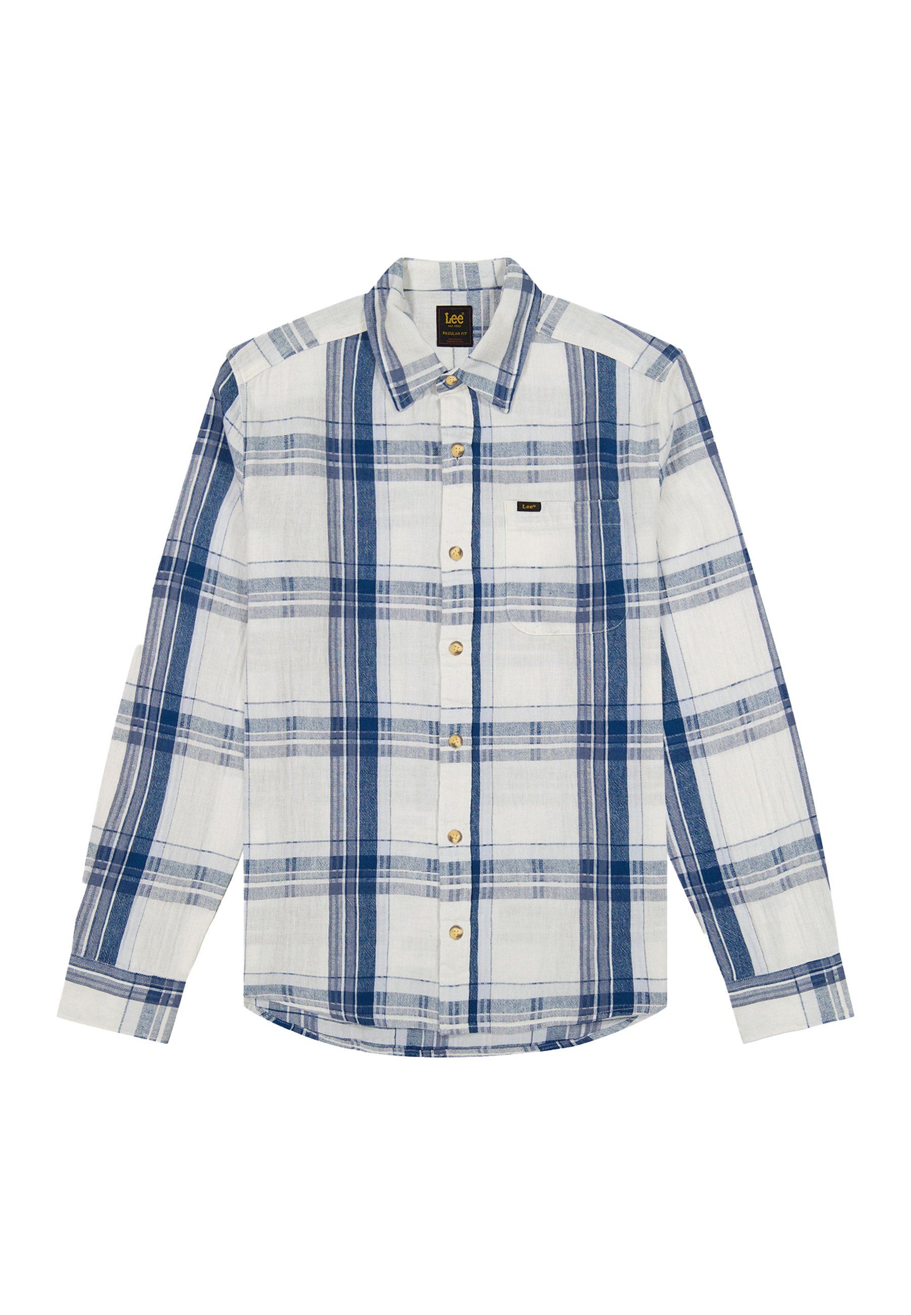 Lee LEESURE - Shirt - deep sea plaid/blue - Zalando.ie