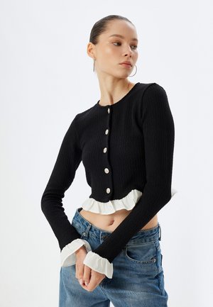 Koton CROP - Cardigan - black