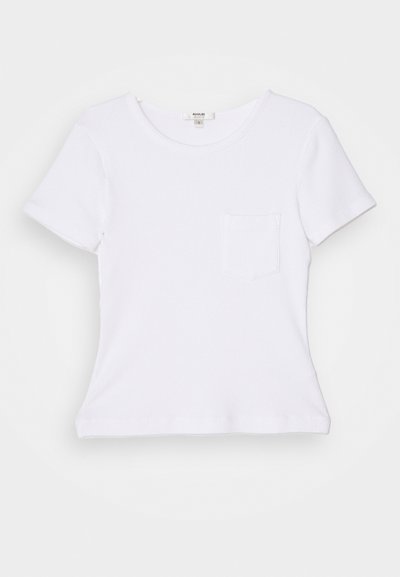 Agolde ARLO POCKET TEE - Marškinėliai su spaudiniu - white