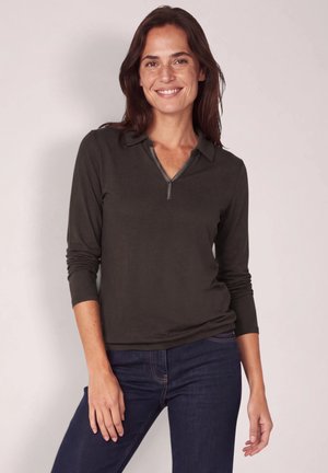 Cecil, LONG-SLEEVE SHIRT WITH A SHIRT COLLAR - Polo - truffle brown
