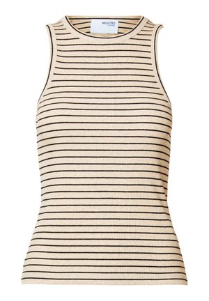 Selected, SLFANNA - Débardeur - oatmeal/black