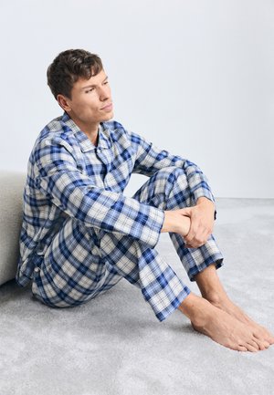 CHECKED SHIRT AND PANTS  - Pyjama - blue water