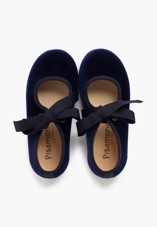 MERCEDITAS TERCIOPELO LAZO FAYA NIÑA – Lauflernschuh – azul marino