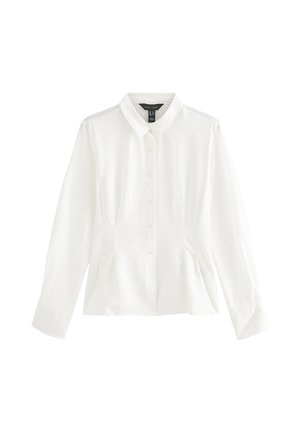 New Look, WHITE CRINKLE TEXTURE GATHERED WAIST SHIRT - Camicia - white