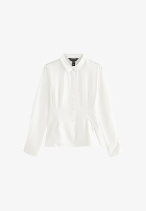 New Look, WHITE CRINKLE TEXTURE GATHERED WAIST SHIRT - Camicia - white