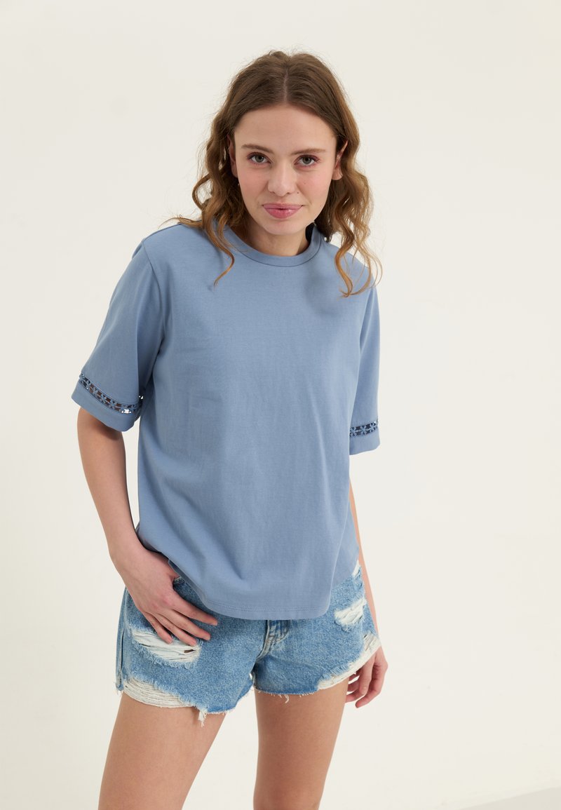 Even&Odd - Camiseta estampada - light blue, Ampliar