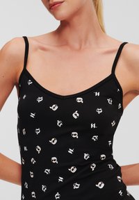 KARL LAGERFELD IKON SLIP - Naktiniai marškinėliai - ikonik kl aop black