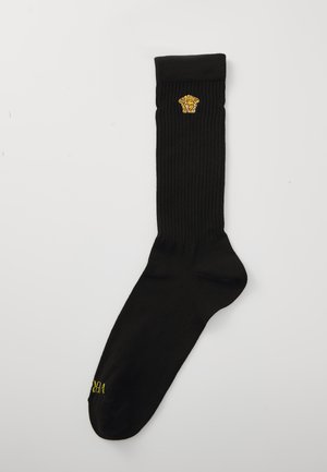 Versace ATHLETIC DOUBLE TWISTED MEDUSA - Chaussettes - black/gold