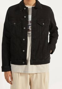 Bershka Jeansjacka - black