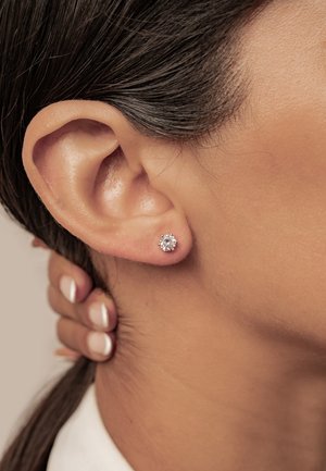 Hey Happiness, Radiant Gemstone Stud - Earrings - gold-coloured