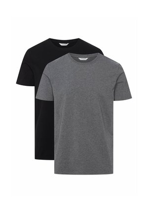 PACK 2 - Basic T-shirt - grey black