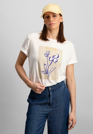 CHEST FLOWER - T-shirt con stampa - white