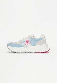Selected, light blue/fuxia