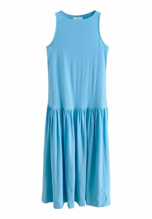REGULAR FIT - SLEEVELESS DROP WAIST CREW NECK - Maxi ruha - bright blue
