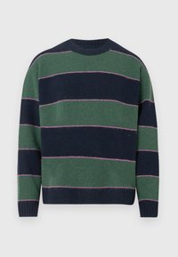 STRIPE ESSENTIAL CREW SWEATER - Striktrøje - green/blue