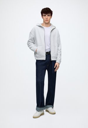 Hollister Co., REVERSIBLE BOXY - Sweat zippé - white