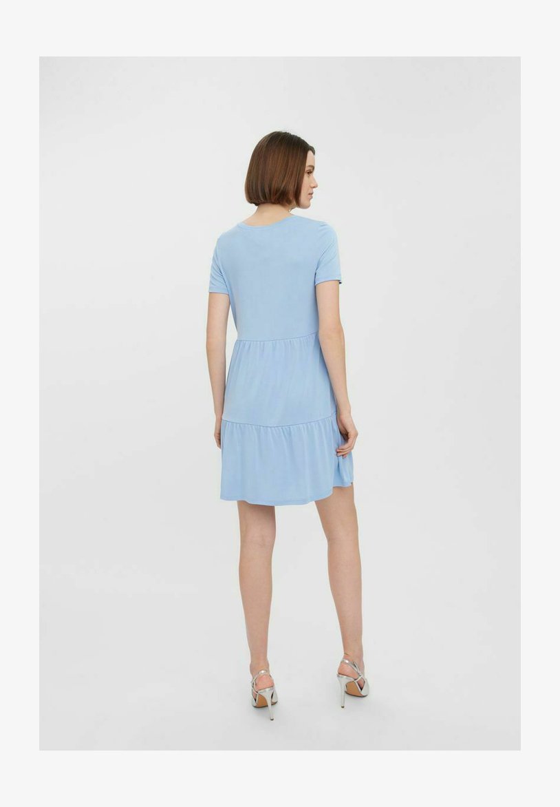 Vero Moda Abito Corto Vmfilli Calia SS - Sostenibile In TENCEL Modal, Lunghezza Ginocchio