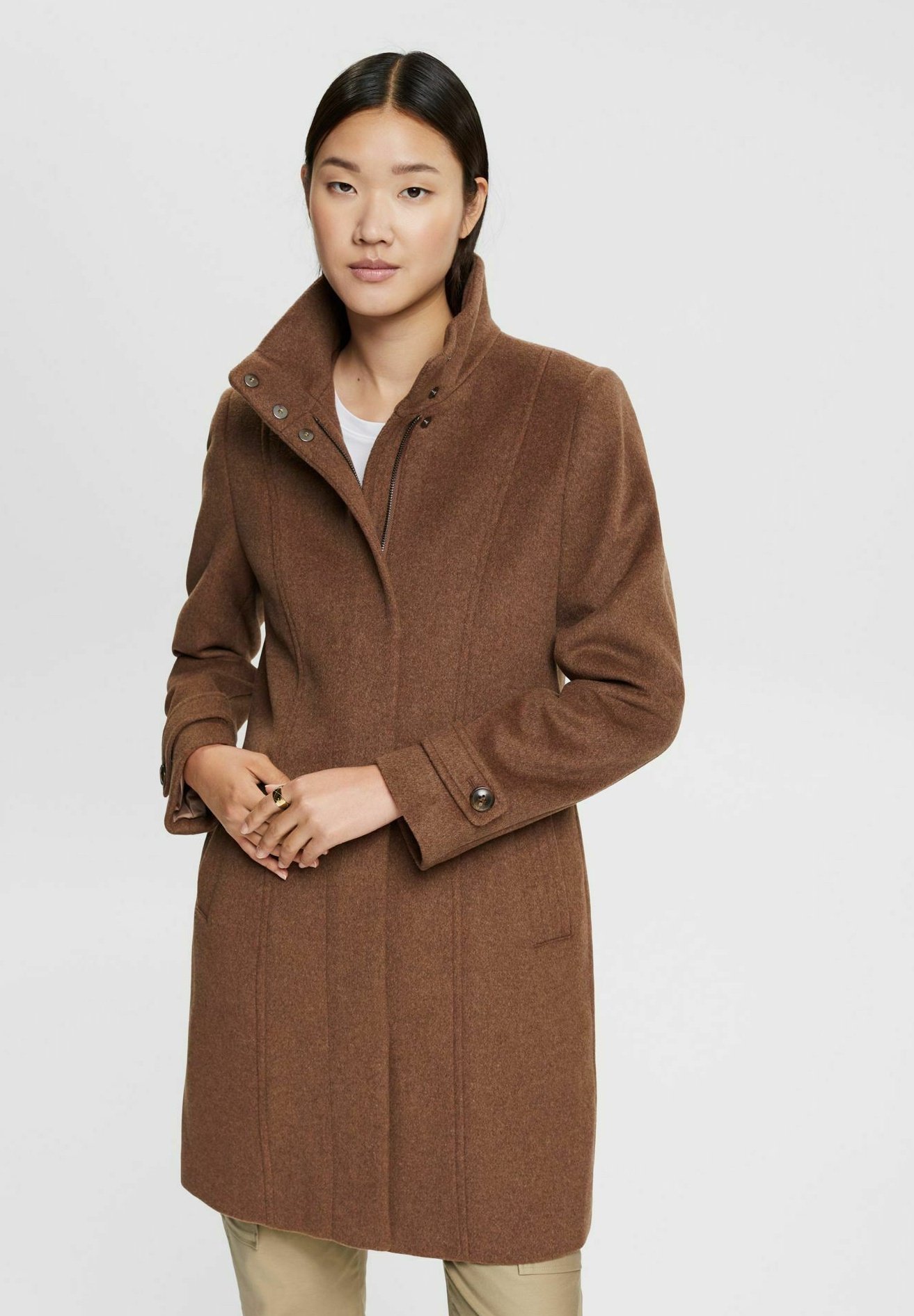 Fahrzeug Traditionell Tradition esprit collection mantel damen Schärfen Wirtin Teilweise