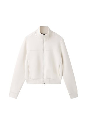 Stradivarius, B09 CROPPED HIGH-NECK ZIP-UP SWEATSHIRT - Sweat zippé - white