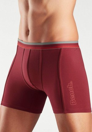 Bench, 3 PACK - Kurze Boxershorts - bordeaux grau meliert rot