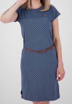 Žerzejové šaty - mottled blue