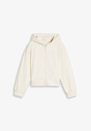 TOM TAILOR, TOM TAILOR STRICK & SWEATSHIRTS OVERSIZE HOODIE SWEATJACKE - Sweater met rits - gardenia white