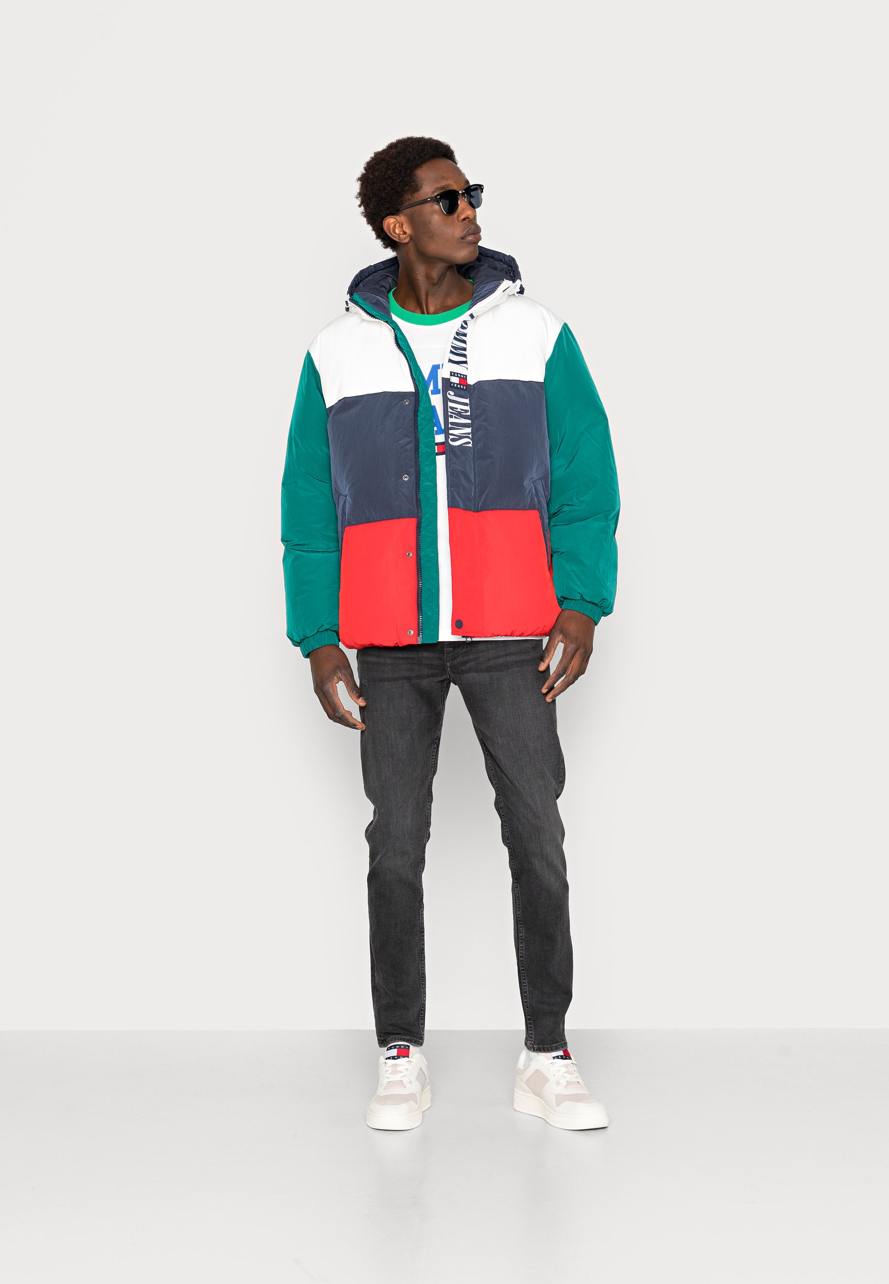 Tommy Jeans ARCHIVE COLORBLOCK PUFFER - Winter jacket - white 